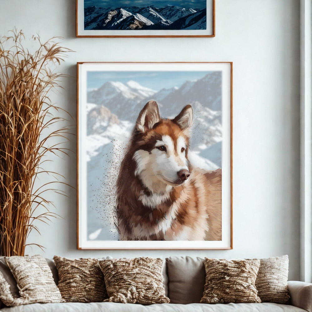 Red husky memorial Poster