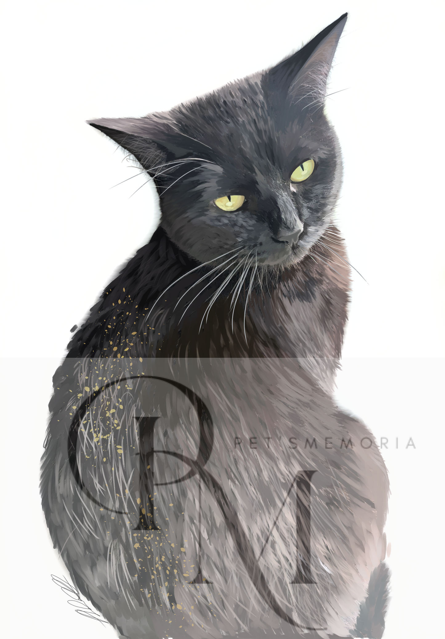 Black cat memorial Poster